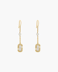 Marc Jacobs The J Marc Luxe Linear Earrings Gold/Crystal JEWELRY