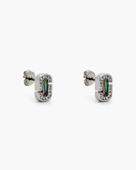 Marc Jacobs The J Marc Luxe Abalone Earrings Silver/Crystal JEWELRY