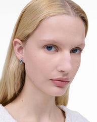 Marc Jacobs The J Marc Luxe Abalone Earrings Silver/Crystal JEWELRY