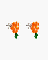 Marc Jacobs David Shrigley X Marc Jacobs Joy Flower Stud Earrings Silver/Orange JEWELRY