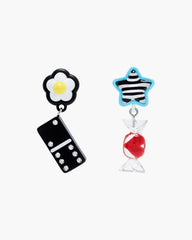 Marc Jacobs The Sticker Charm Earrings Silver Multi JEWELRY