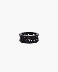 Marc Jacobs The Monogram Pave Ring Black/Black Crystal JEWELRY