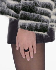 Marc Jacobs The Monogram Pave Ring Black/Black Crystal JEWELRY