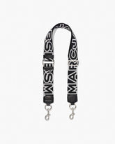 Marc Jacobs The Outline Logo Webbing Strap Black/Silver ACCESSORIES
