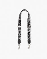 Marc Jacobs The Thin Outline Logo Webbing Strap Black/Silver ACCESSORIES
