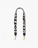 Marc Jacobs The Thin Logo Webbing Strap Black/White ACCESSORIES