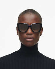 Marc Jacobs The J Marc Square Cutout Sunglasses Black ACCESSORIES