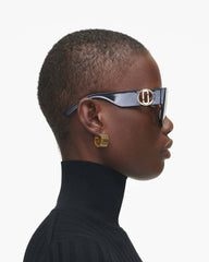 Marc Jacobs The J Marc Square Cutout Sunglasses Black ACCESSORIES