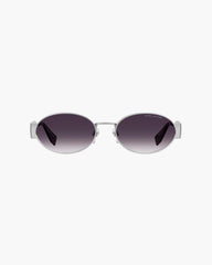 Marc Jacobs The Classic Logo Round Sunglasses Silver ACCESSORIES