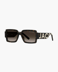 Marc Jacobs The Bold Logo Square Sunglasses Havana ACCESSORIES