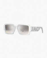 Marc Jacobs The Bold Logo Square Mirrored Sunglasses White/Grey ACCESSORIES