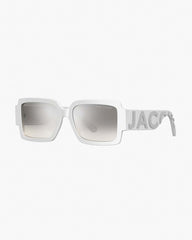 Marc Jacobs The Bold Logo Square Mirrored Sunglasses White/Grey ACCESSORIES