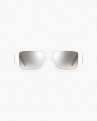 Marc Jacobs The Bold Logo Square Mirrored Sunglasses White/Grey ACCESSORIES