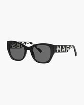 Marc Jacobs The Bold Logo Square Cat Eye Sunglasses Black/White ACCESSORIES