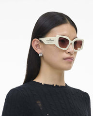 Marc Jacobs The Square Cat Eye Sunglasses Ivory ACCESSORIES