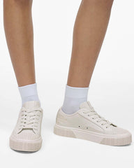 Marc Jacobs The Leather Sneaker Cotton White SHOES