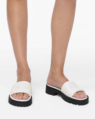 Marc Jacobs The Lug Sole Slide Bright White SHOES