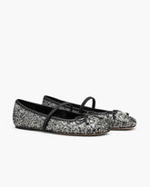 Marc Jacobs The Sequin Sabrina Ballerina Silver SHOES|NEW ARRIVALS