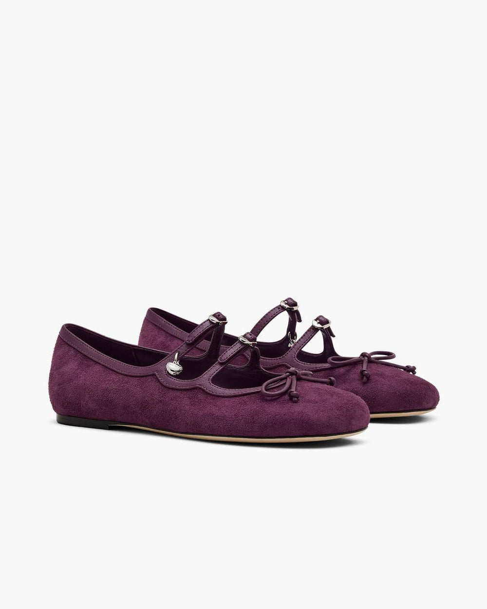 Marc Jacobs The Suede Kiki Ballerina Dark Plum SHOES
