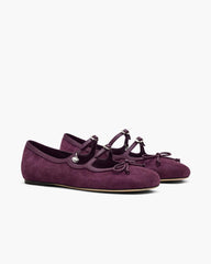 Marc Jacobs The Suede Kiki Ballerina Dark Plum SHOES