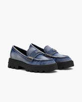 Marc Jacobs The Faded Denim Frankie Loafer Faded Vintage Indigo SHOES|NEW ARRIVALS