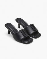 Marc Jacobs The Leather J Marc Heeled Sandal Black SHOES