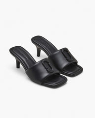 Marc Jacobs The Leather J Marc Heeled Sandal Black SHOES