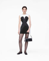Marc Jacobs Seamed Up Satin Dress Black/White READY TO WEAR|NEW ARRIVALS