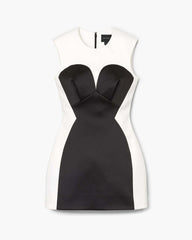 Marc Jacobs Seamed Up Satin Dress Black/White READY TO WEAR|NEW ARRIVALS