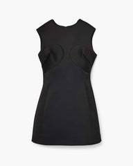 Marc Jacobs Seamed Up Satin Dress Black READY TO WEAR
