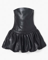 Marc Jacobs The Leather Bubble Dress Black READY TO WEAR