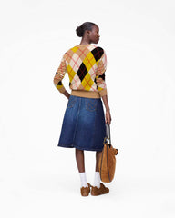 Marc Jacobs Preppy Daisy Argyle Crewneck Joy Yellow Multi READY TO WEAR|NEW ARRIVALS
