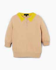 Marc Jacobs Trompe L'Oeil Knit Polo Camel READY TO WEAR