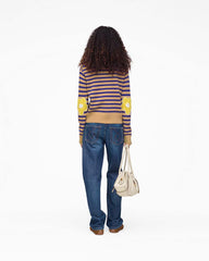 Marc Jacobs Joy Striped Crewneck Camel/Pansy READY TO WEAR