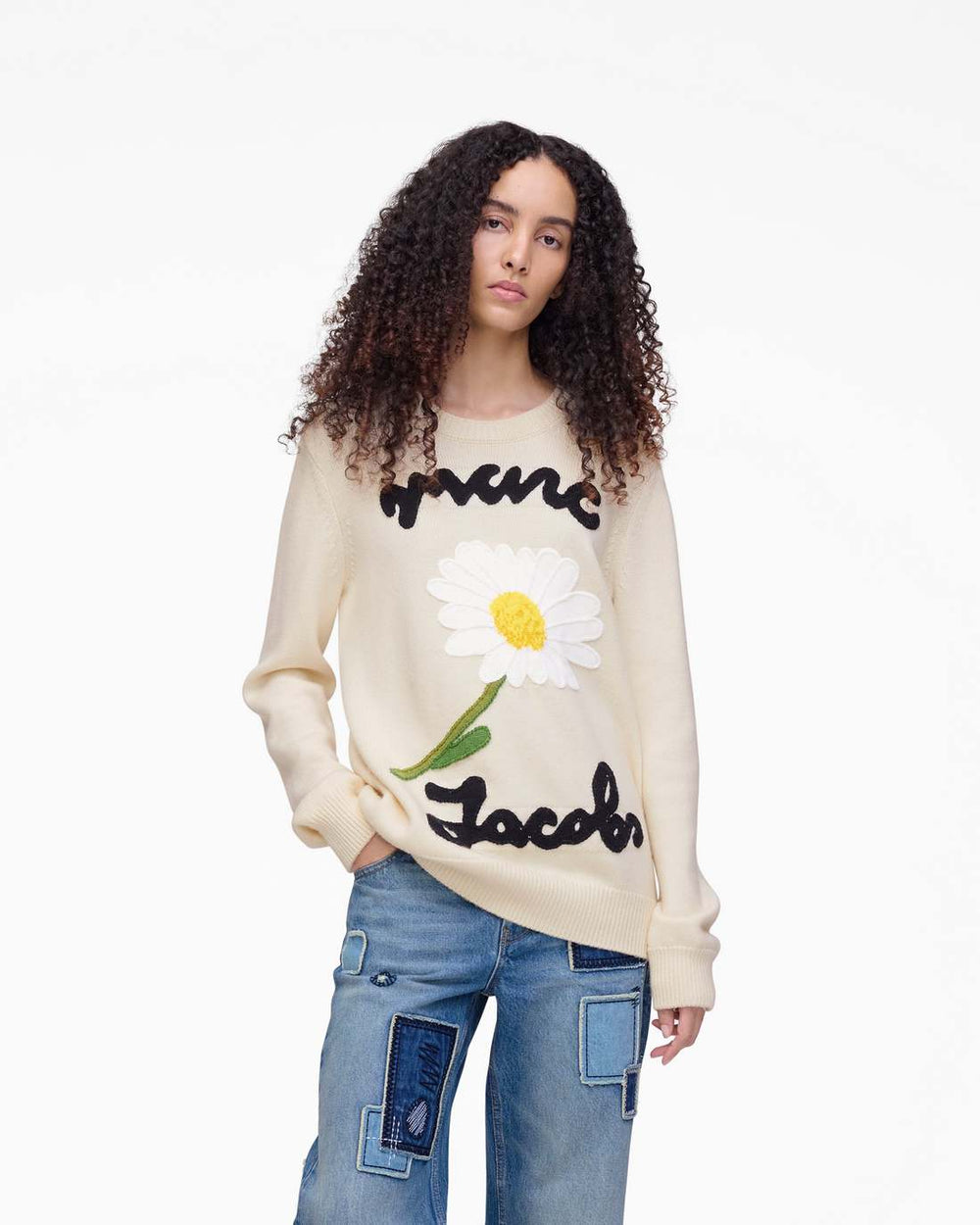 Marc Jacobs Marc Is Joy Jacquard Crewneck Ivory READY TO WEAR|NEW ARRIVALS
