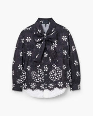 Marc Jacobs Trompe L'Oeil Eyelet Bow Blouse Black/White READY TO WEAR