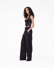 Marc Jacobs Sculpted Satin Halter Top Black READY TO WEAR
