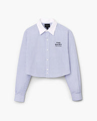 Marc Jacobs The Cropped Femme Shirt Blue Multi READY TO WEAR
