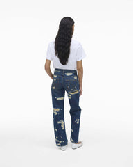 Marc Jacobs The Rip And Repair Straight Jean Punk Indigo READY TO WEAR