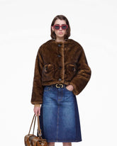 Marc Jacobs Teddy Cropped Jacket Ebony READY TO WEAR|NEW ARRIVALS