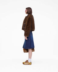 Marc Jacobs Teddy Cropped Jacket Ebony READY TO WEAR|NEW ARRIVALS