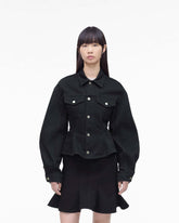 Marc Jacobs The Fluted Denim Jacket Black READY TO WEAR