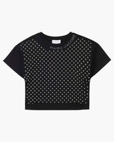 Marc Jacobs The Crystal Daisy Cropped Shirt Black READY TO WEAR