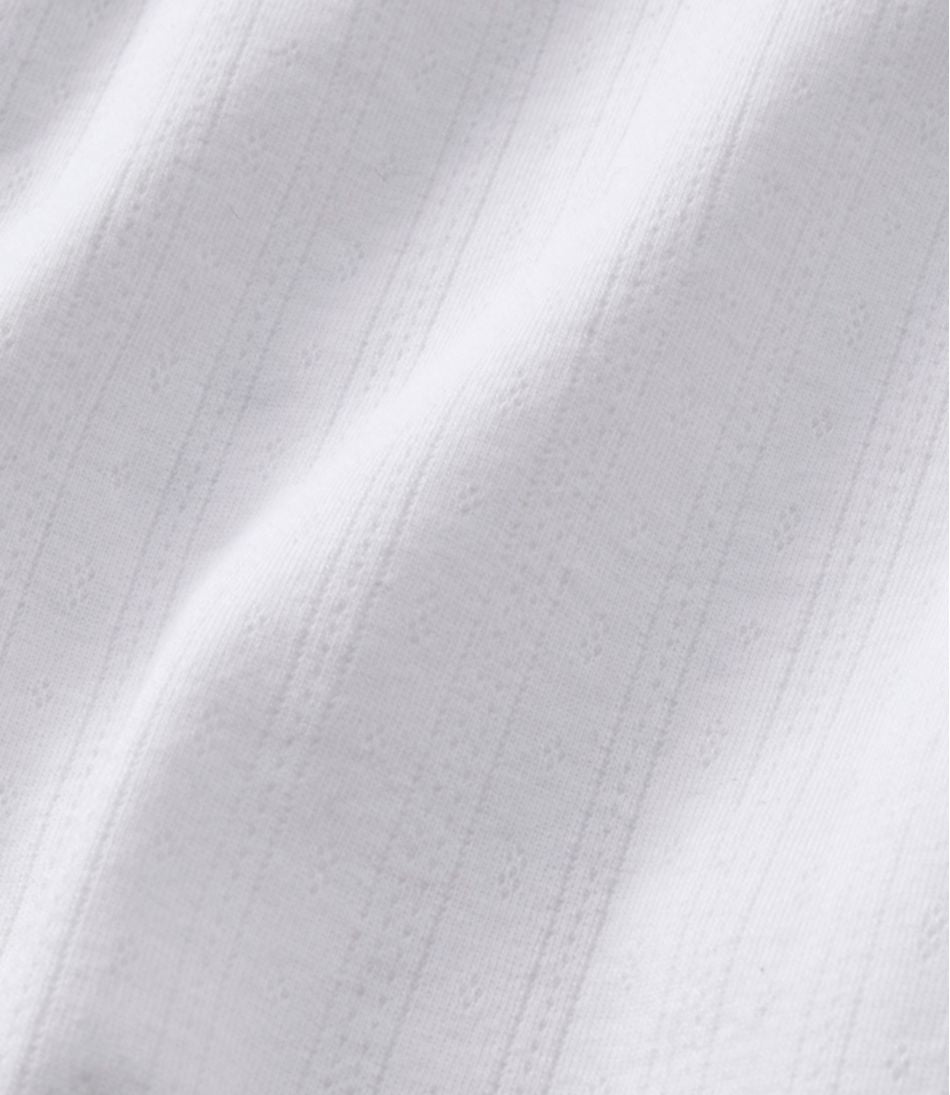 L.L.Bean Outlet | Women's Signature Premium Essential Pointelle Tee, Elbow-Sleeve Scoopneck