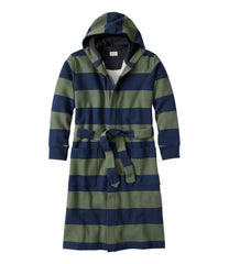 L.L.Bean New | Men's Mariner Sweatshirt Robe, Stripe