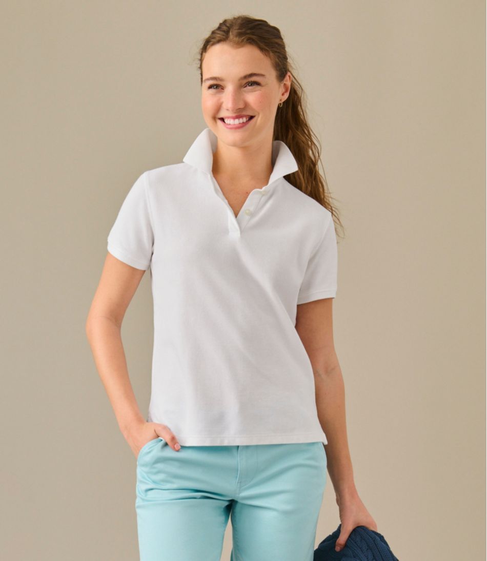 L.L.Bean Online | Women's Premium Double L® Polo, Relaxed Fit
