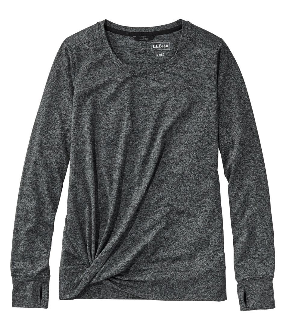 L.L.Bean Online | Women's VentureSoft Twist-Front Top, Long-Sleeve