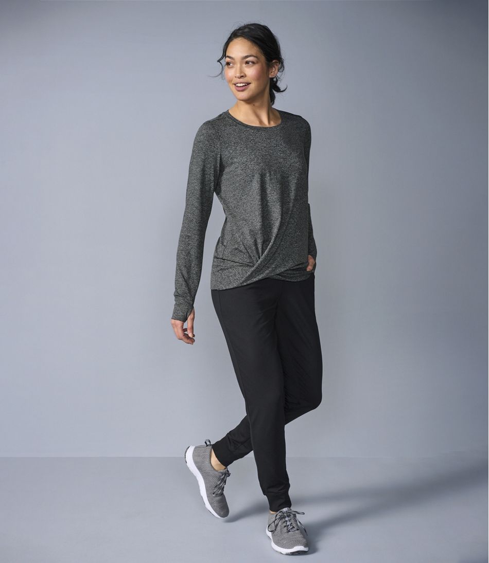 L.L.Bean Online | Women's VentureSoft Twist-Front Top, Long-Sleeve