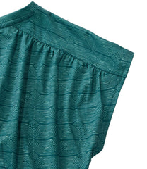 L.L.Bean Sale | Women's Streamside Tee, Short-Sleeve Ruched Crew Print
