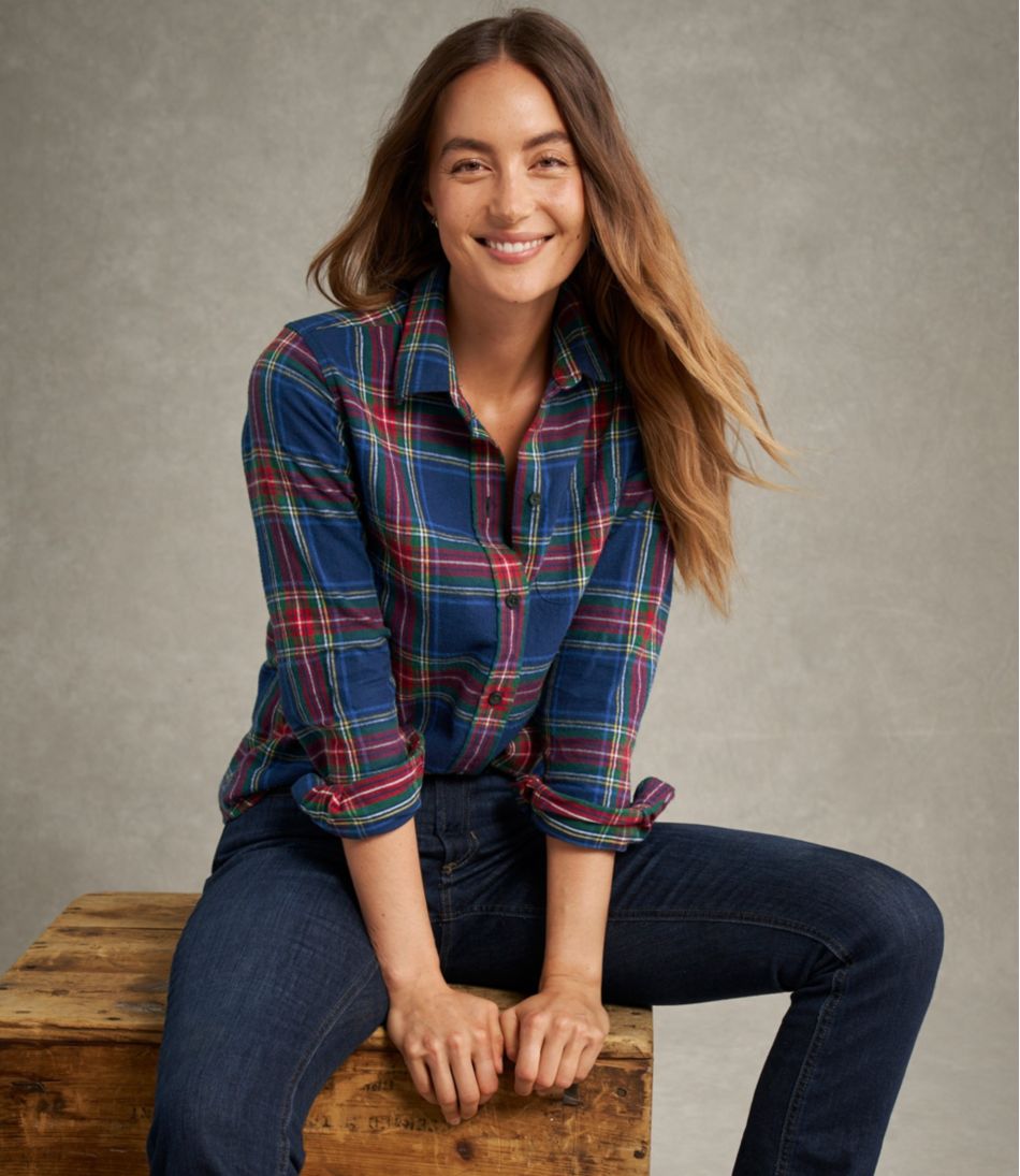L.L.Bean Discount | Women's Scotch Plaid Flannel Shirt, Relaxed